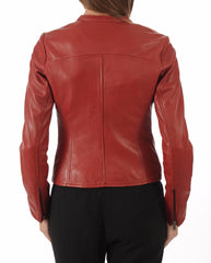Women Lambskin Genuine Leather Jacket WJ291 SkinOutfit