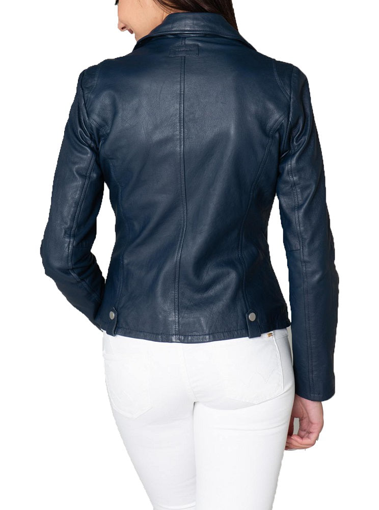 Women Lambskin Genuine Leather Jacket WJ299 SkinOutfit