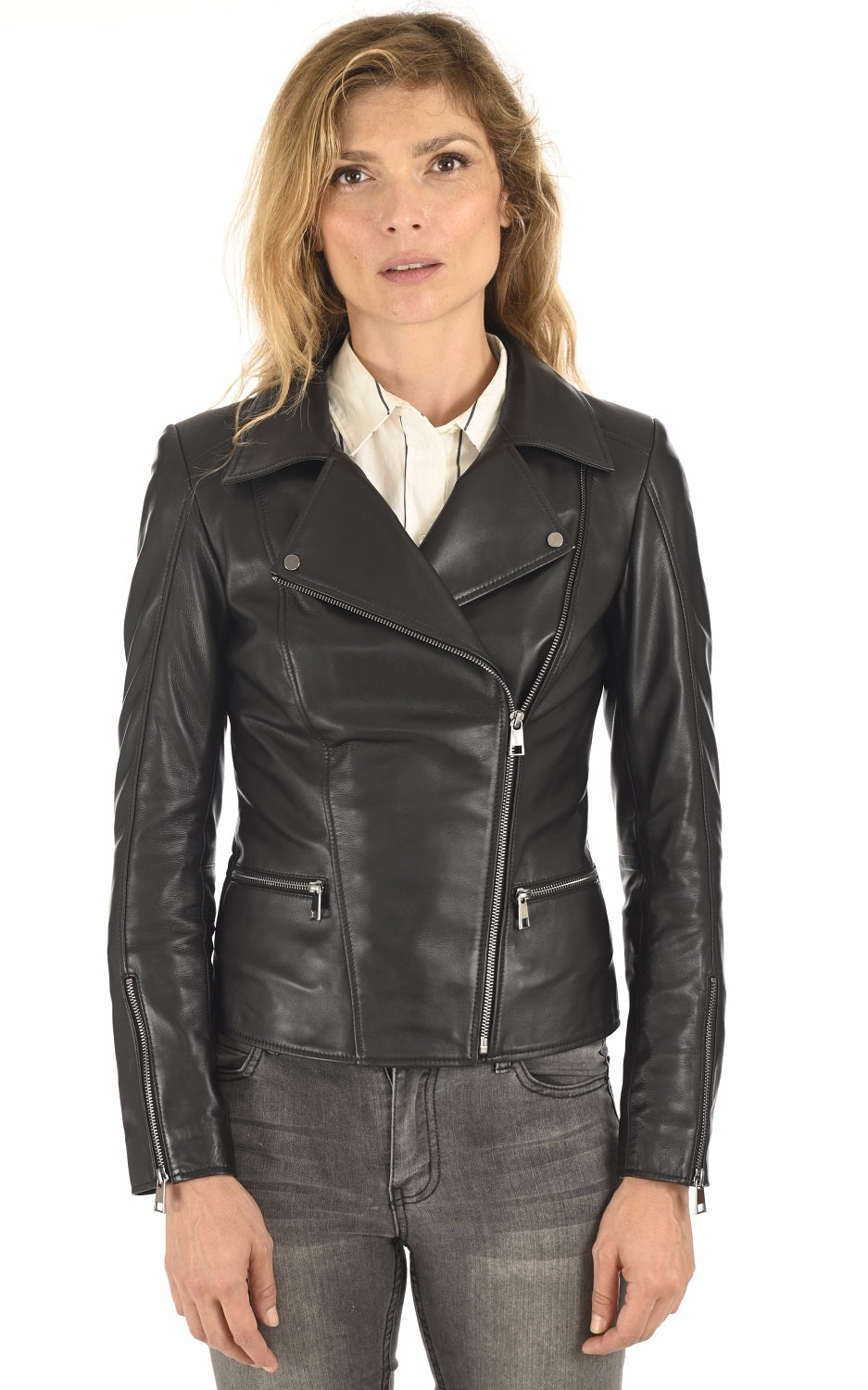 Women Genuine Leather Jacket WJ 29 SkinOutfit