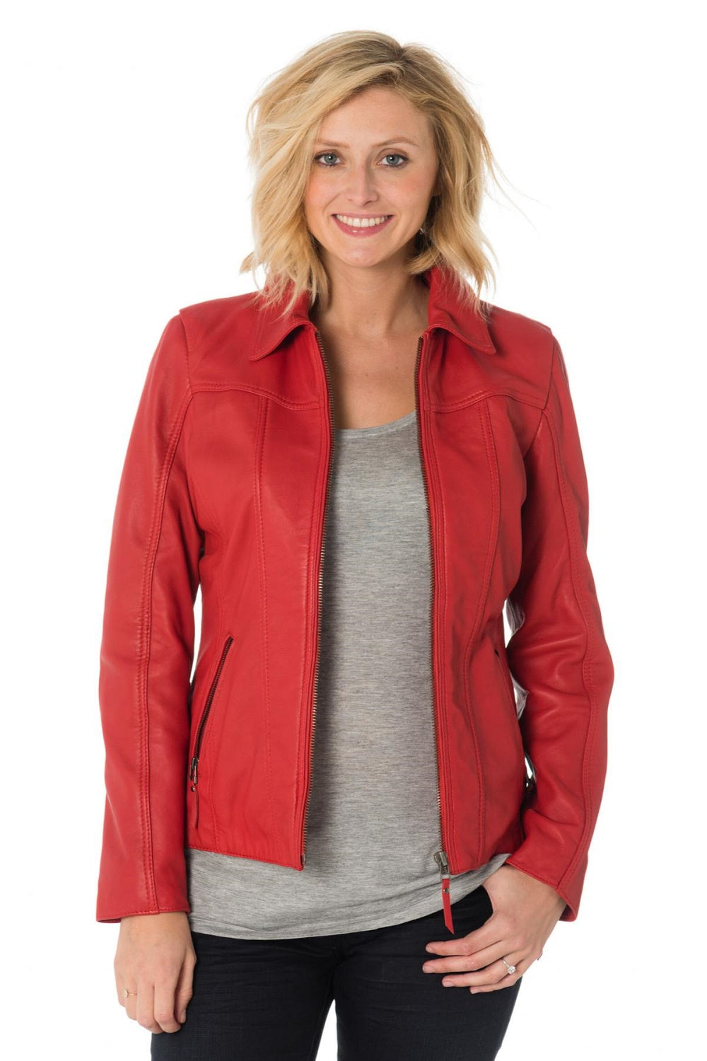 Women Genuine Leather Jacket WJ 37 SkinOutfit