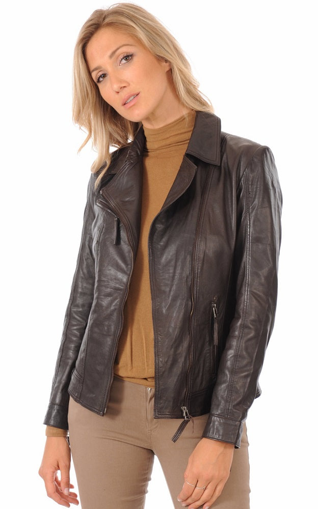 Women Genuine Leather Jacket WJ 43 freeshipping - SkinOutfit