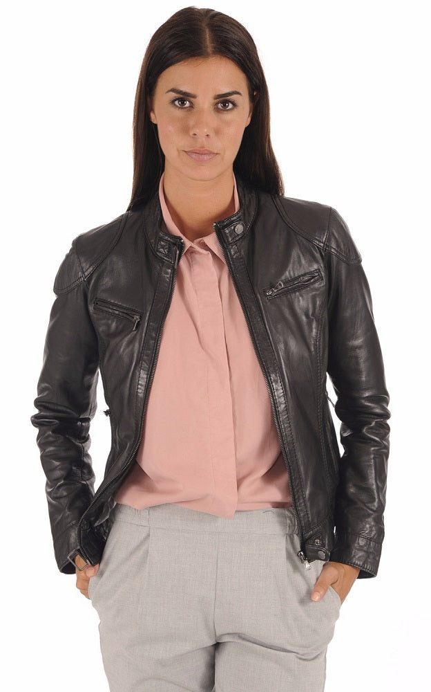 Women Genuine Leather Jacket WJ 46 freeshipping - SkinOutfit