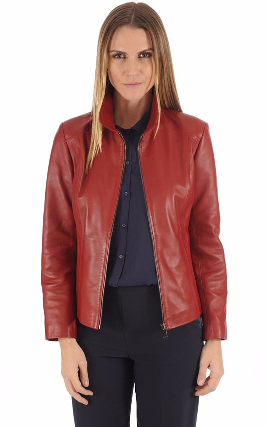 Women Genuine Leather Jacket WJ 48 freeshipping - SkinOutfit