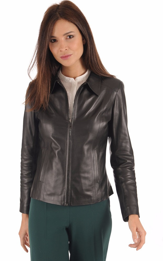 Women Genuine Leather Jacket WJ 49 freeshipping - SkinOutfit