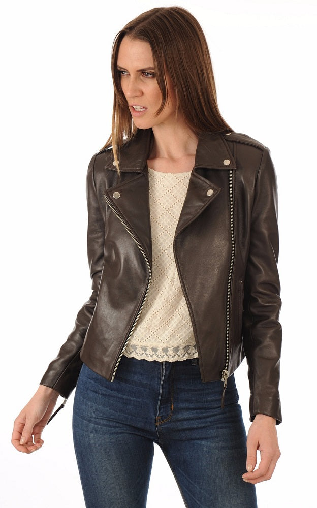 Women Genuine Leather Jacket WJ 57 freeshipping - SkinOutfit