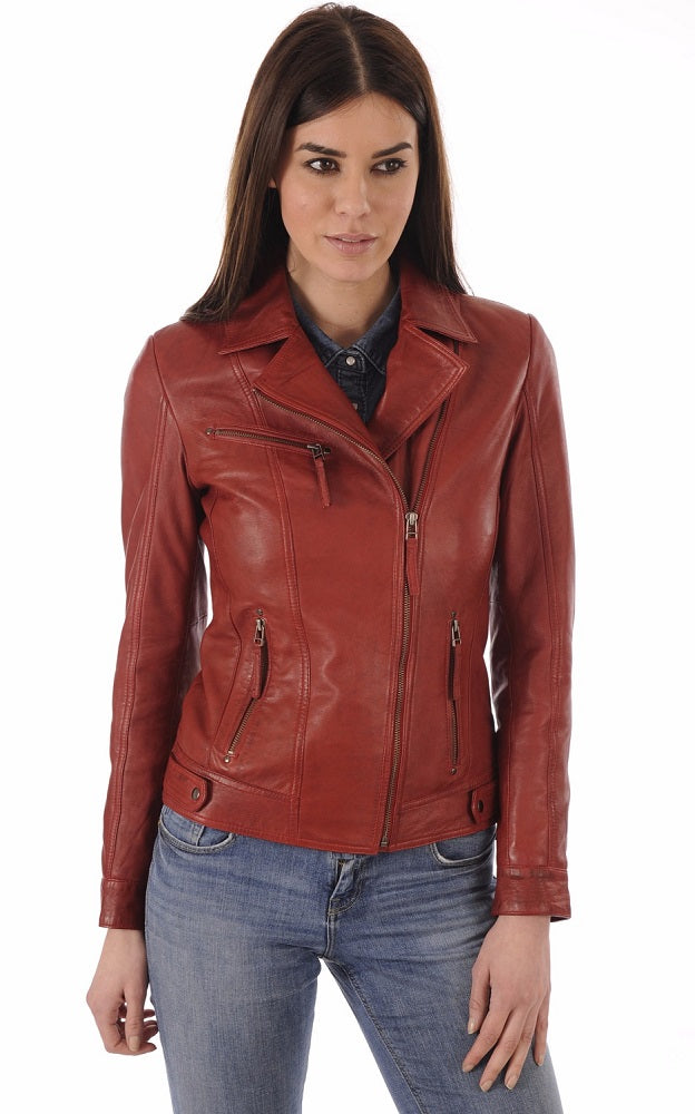 Women Genuine Leather Jacket WJ 60 freeshipping - SkinOutfit