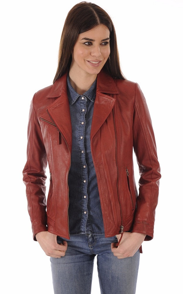 Women Genuine Leather Jacket WJ 60 freeshipping - SkinOutfit
