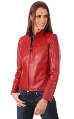 Women Genuine Leather Jacket WJ 65 SkinOutfit