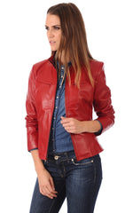 Women Genuine Leather Jacket WJ 65 SkinOutfit