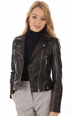 Women Genuine Leather Jacket WJ 66 freeshipping - SkinOutfit