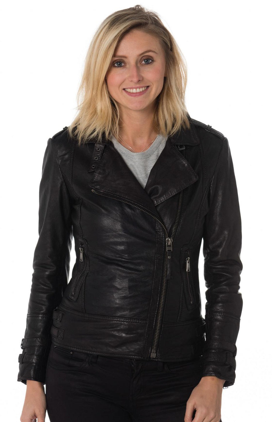 Women Genuine Leather Jacket WJ 74 SkinOutfit