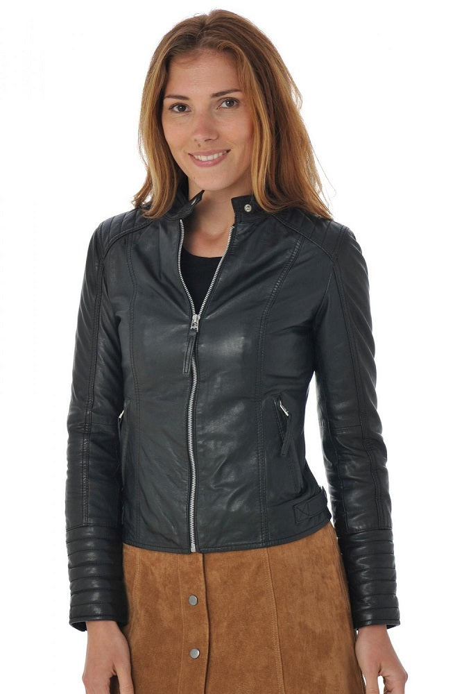 Women Genuine Leather Jacket WJ 78 freeshipping - SkinOutfit