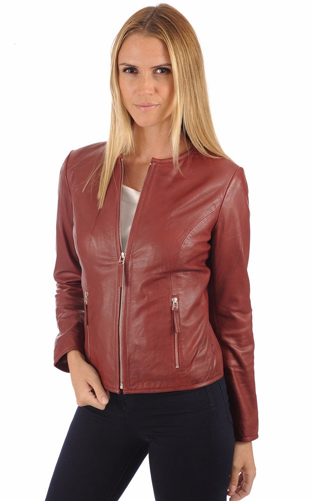 Women Genuine Leather Jacket WJ 82 freeshipping - SkinOutfit