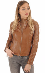 Women Genuine Leather Jacket WJ 87 freeshipping - SkinOutfit