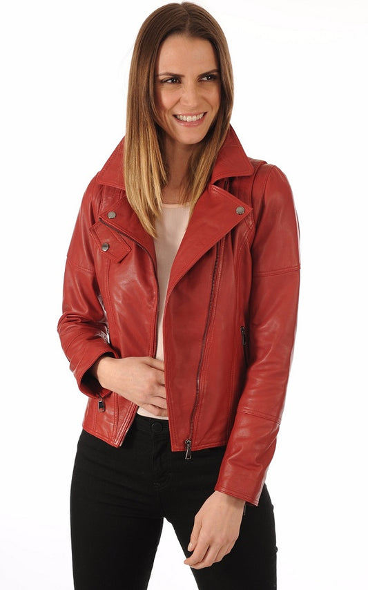 Women Genuine Leather Jacket WJ 92 freeshipping - SkinOutfit