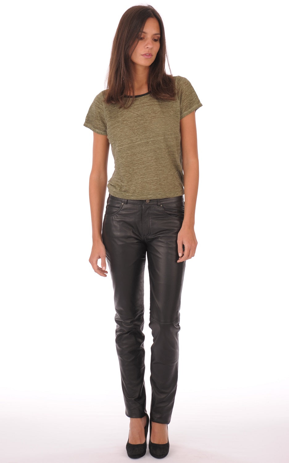 Women Genuine Leather Pant WP 05 SkinOutfit