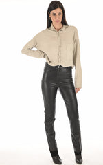 Women Genuine Leather Pant WP 12 SkinOutfit