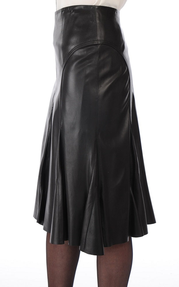 Women Genuine Leather Skirt WS 03 SkinOutfit