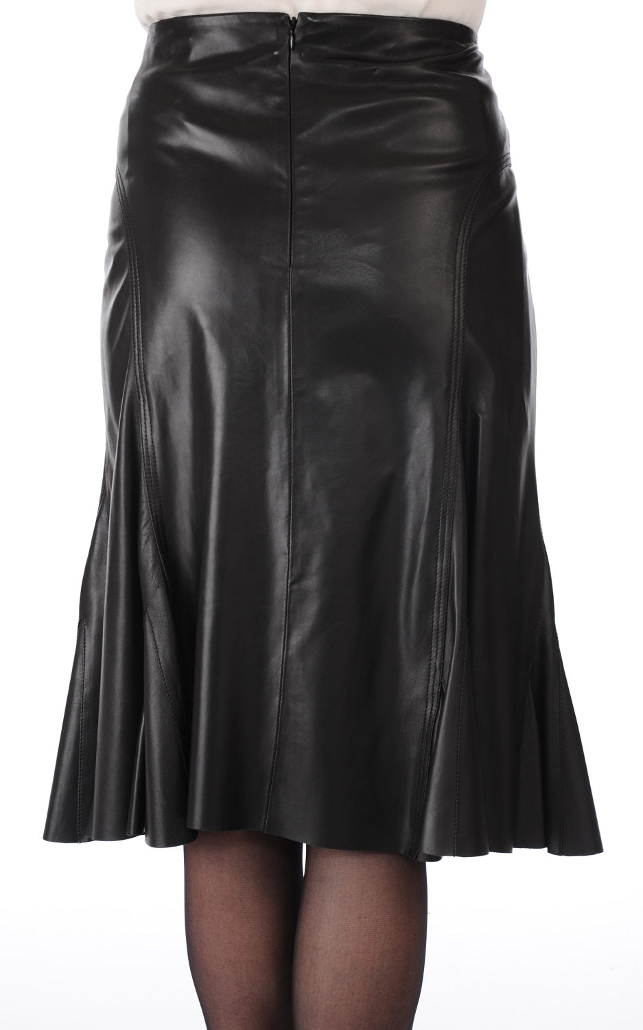 Women Genuine Leather Skirt WS 03 SkinOutfit