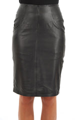 Women Genuine Leather Skirt WS 11 SkinOutfit