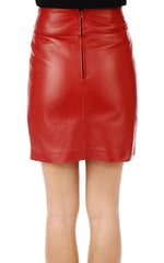 Women Genuine Leather Skirt WS 16 SkinOutfit