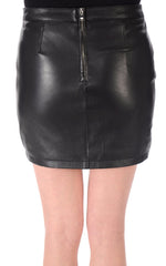 Women Genuine Leather Skirt WS 18 SkinOutfit