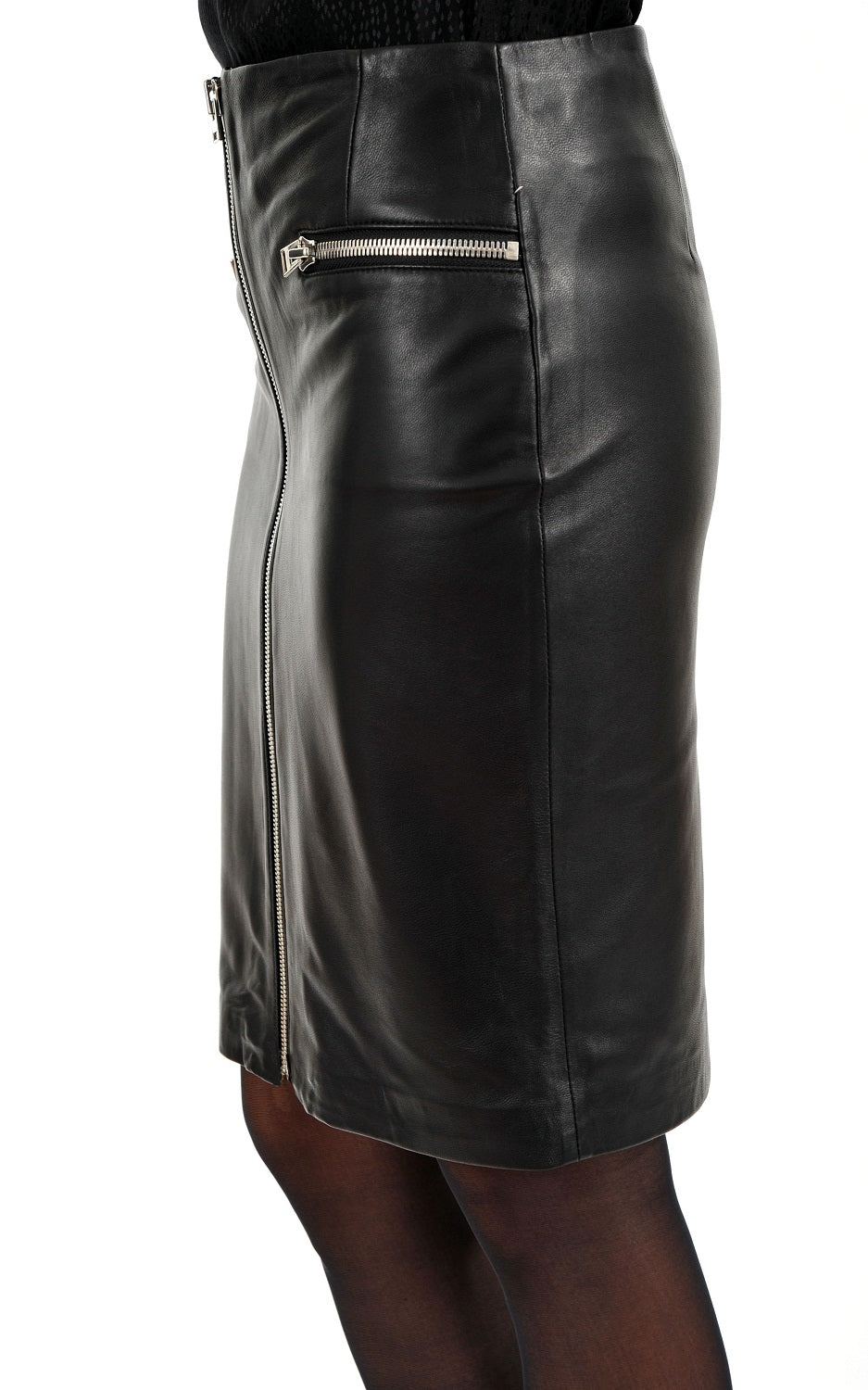 Women Genuine Leather Skirt WS 19 SkinOutfit