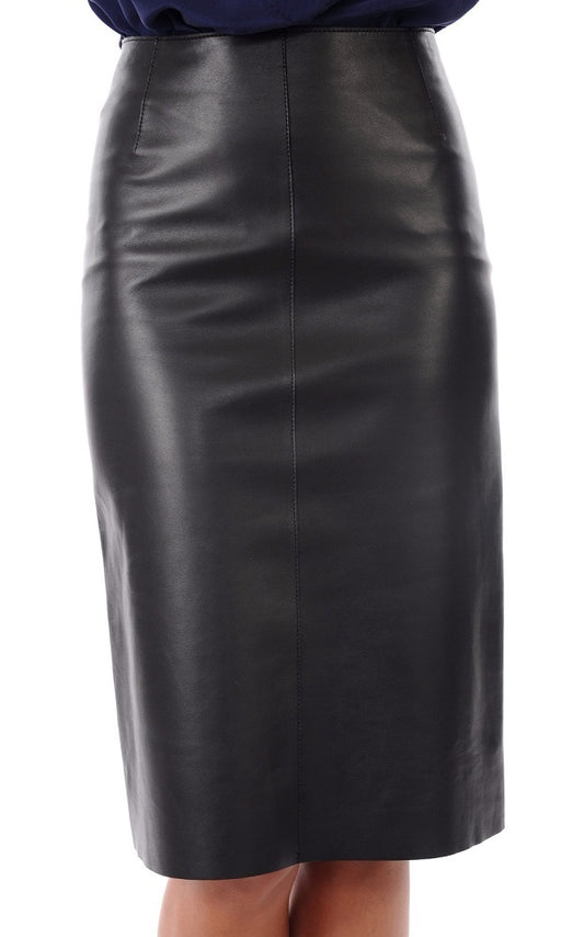 Women Genuine Leather Skirt WS 20 SkinOutfit