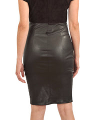 Women Genuine Leather Skirt WS 23 SkinOutfit