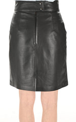 Women Genuine Leather Skirt WS 24 SkinOutfit