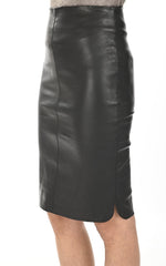 Women Genuine Leather Skirt WS 25 SkinOutfit