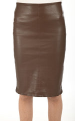 Women Genuine Leather Skirt WS 27 SkinOutfit
