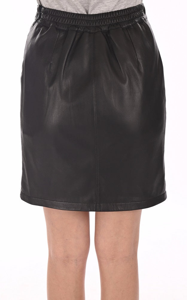 Women Genuine Leather Skirt WS 28 SkinOutfit